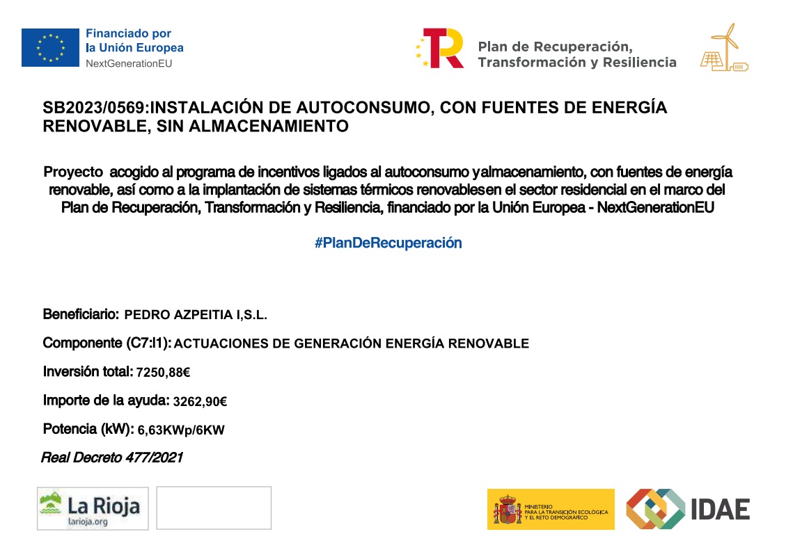 Instalación de autoconsumo
